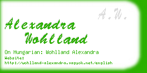 alexandra wohlland business card